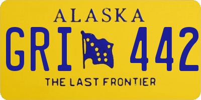 AK license plate GRI442