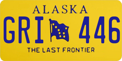 AK license plate GRI446