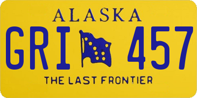AK license plate GRI457