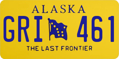 AK license plate GRI461