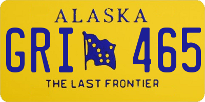 AK license plate GRI465