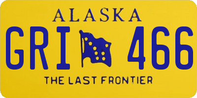 AK license plate GRI466