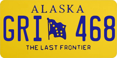 AK license plate GRI468