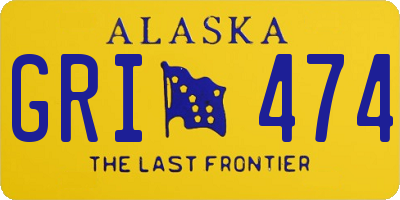 AK license plate GRI474