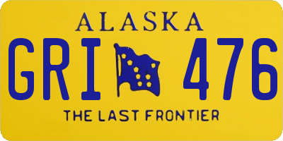 AK license plate GRI476
