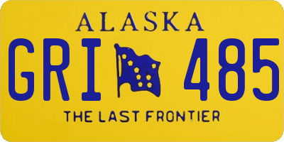 AK license plate GRI485