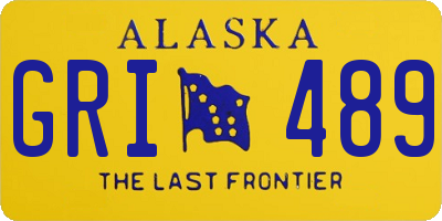 AK license plate GRI489