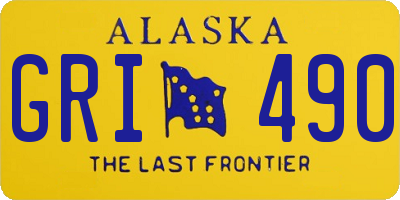 AK license plate GRI490