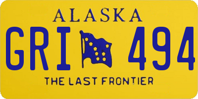 AK license plate GRI494