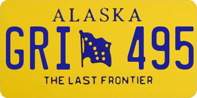 AK license plate GRI495