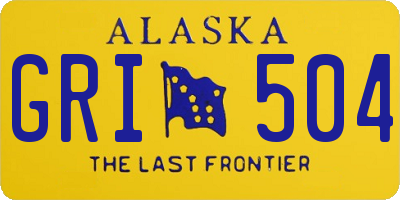 AK license plate GRI504