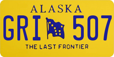 AK license plate GRI507