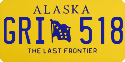 AK license plate GRI518