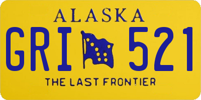 AK license plate GRI521
