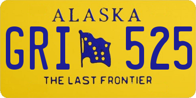 AK license plate GRI525