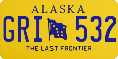 AK license plate GRI532