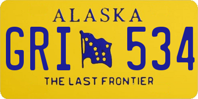 AK license plate GRI534