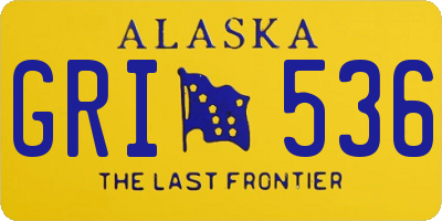 AK license plate GRI536