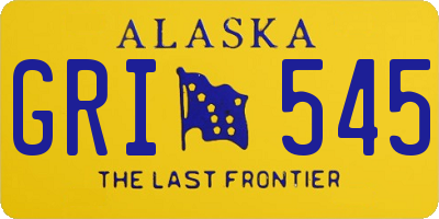 AK license plate GRI545