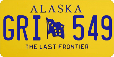 AK license plate GRI549