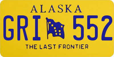 AK license plate GRI552
