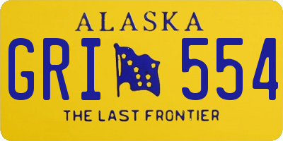 AK license plate GRI554
