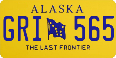 AK license plate GRI565