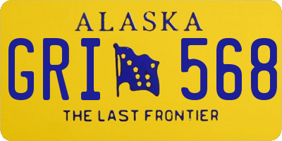 AK license plate GRI568