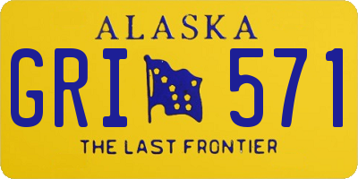 AK license plate GRI571