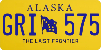 AK license plate GRI575
