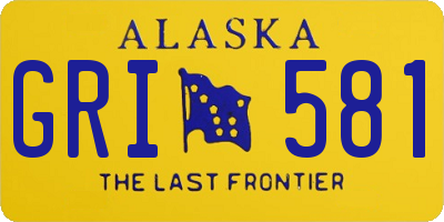AK license plate GRI581