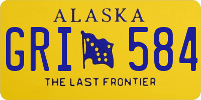 AK license plate GRI584