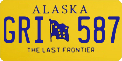 AK license plate GRI587