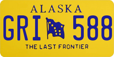 AK license plate GRI588