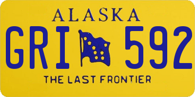 AK license plate GRI592