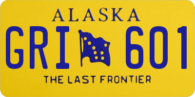 AK license plate GRI601