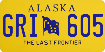 AK license plate GRI605