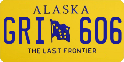 AK license plate GRI606