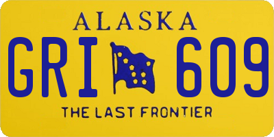 AK license plate GRI609
