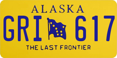 AK license plate GRI617