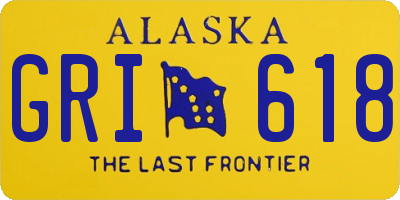 AK license plate GRI618