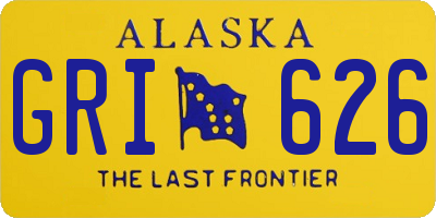 AK license plate GRI626