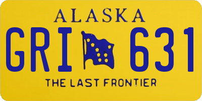 AK license plate GRI631