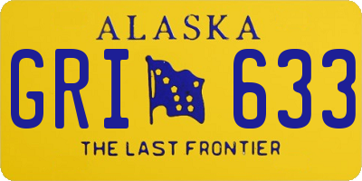 AK license plate GRI633