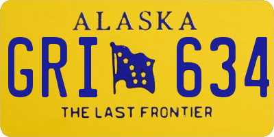 AK license plate GRI634