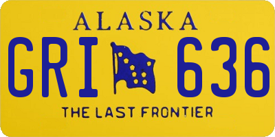 AK license plate GRI636