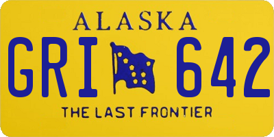 AK license plate GRI642