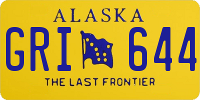 AK license plate GRI644