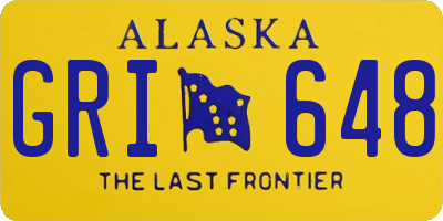AK license plate GRI648