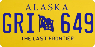 AK license plate GRI649